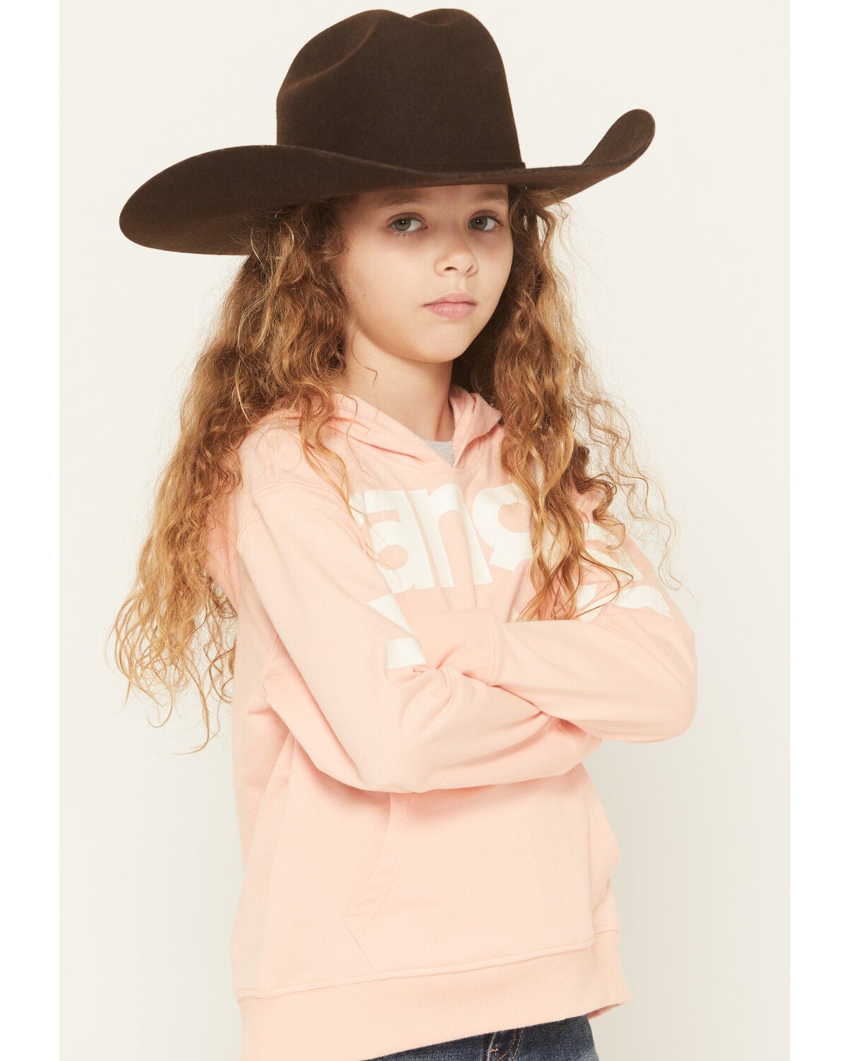 Image #2 - Wrangler Girls' Classic Logo Hoodie, , hi-res