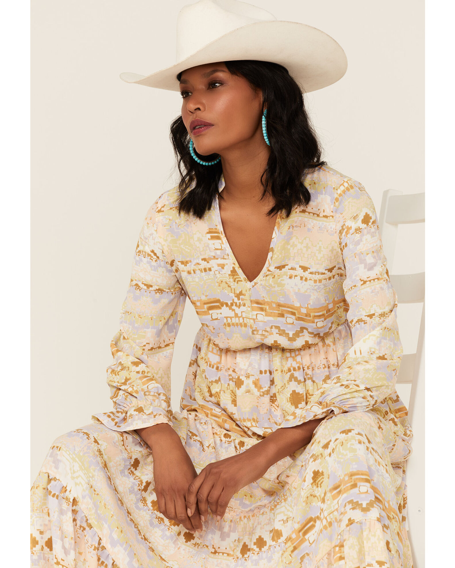 Womens maxi long sleeve dress online