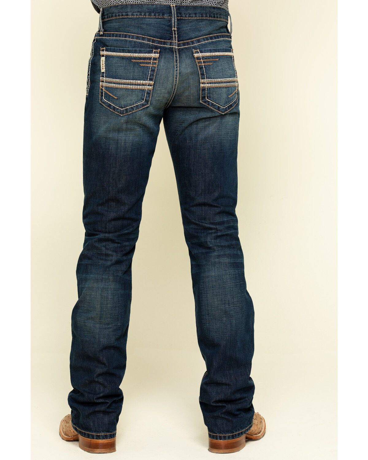 Image #1 - Cinch Men's Ian Dark Wash Slim Bootcut Rigid Denim Jeans, Indigo, hi-res