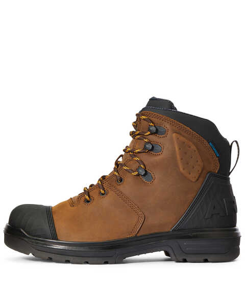 Image #2 - Ariat Men's Turbo Outlaw Work Boots - Soft Toe, Dark Brown, hi-res