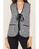 Image #3 - Free People Women's Claudine Gingham Tie Front Vest, Navy, hi-res