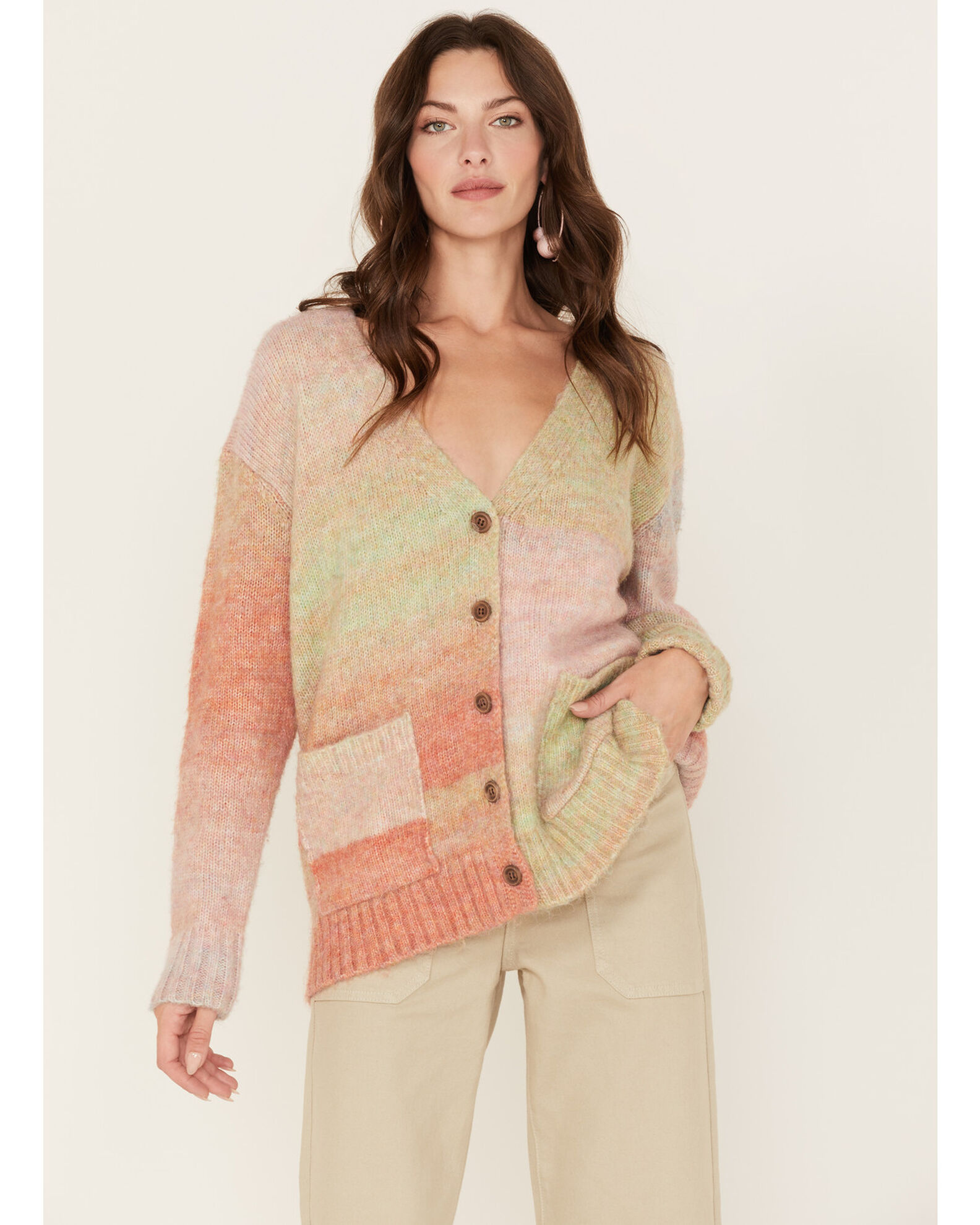 Revel Women s Marled Knit Button Front Cardigan Country Outfitter