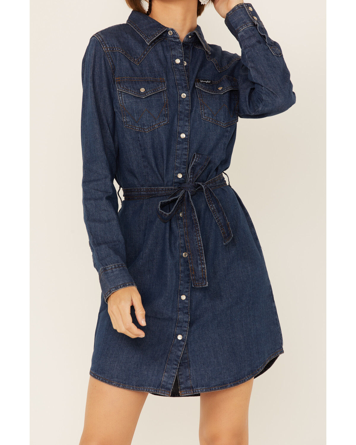 wrangler western shirt dress