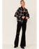 Image #2 - Pendleton Women's Navy & Red Plaid Wool Bomber Jacket, , hi-res