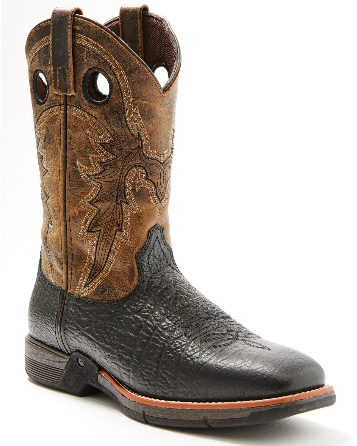 Image #1 - Laredo Men's Alloy Performance Western Boots - Broad Square Toe, Black, hi-res