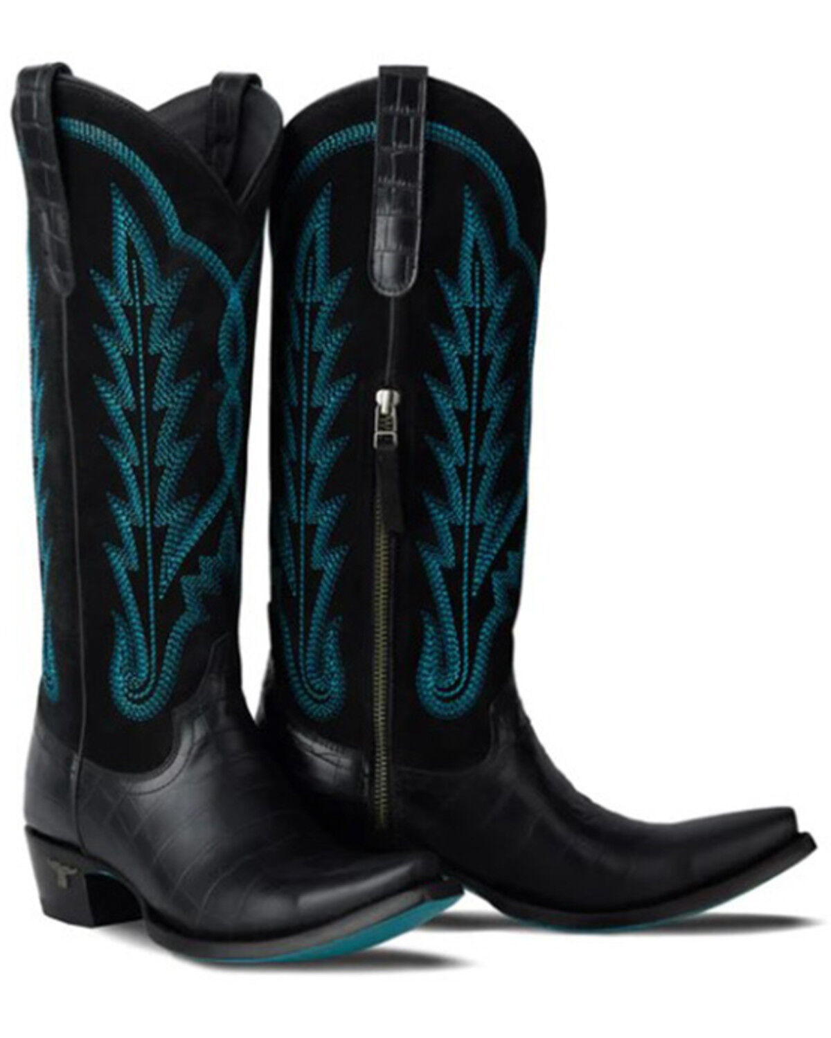 Image #1 - Lane Women's Skylight Tall Western Boots - Snip Toe, Black, hi-res