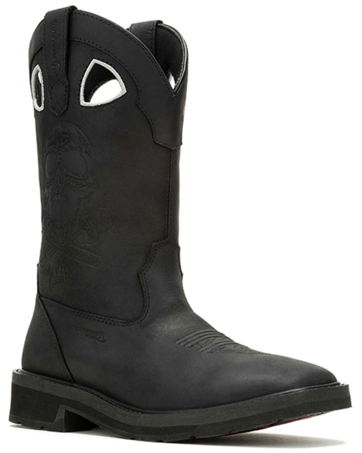 Image #1 - Wolverine Men's Metallica Rancher Work Boots - Broad Square Toe, Black, hi-res