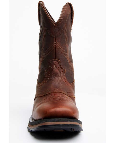 Image #4 - Cody James Men's 10" Disruptor Western Work Boots - Soft Toe, Brown, hi-res