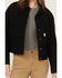 Image #3 - Carhartt Women's Rugged Flex® Loose Fit Canvas Sherpa Lined Work Jacket, Black, hi-res