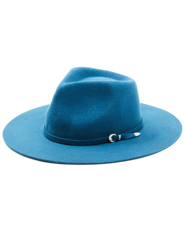 Idyllwind Women's Stardust Wool Felt Buckle Band Western Hat , Blue, hi-res