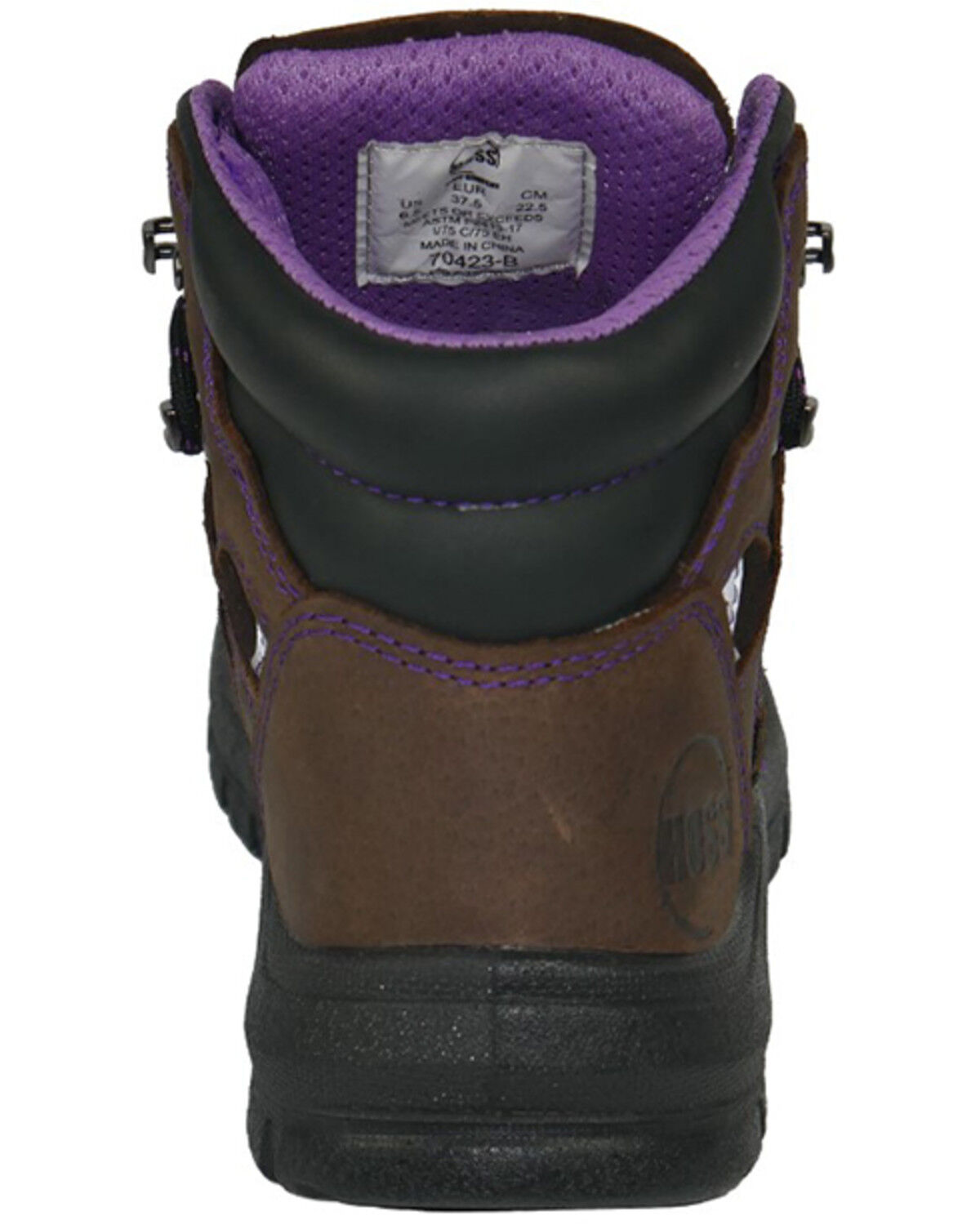 Image #5 - Hoss Women's 6" Lily Waterproof Work Boots - Steel Toe, Brown, hi-res