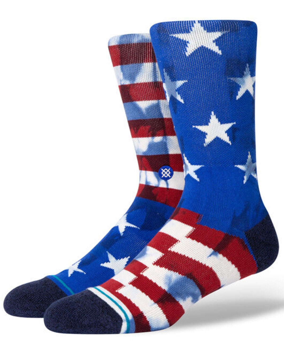 Stance Men's The Navy Banner Crew Socks, Navy, hi-res