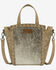 Image #1 - Wrangler Women's Cowhide Embossed Crossbody Tote Bag, Tan, hi-res