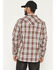 Image #4 - Moonshine Spirit&reg; Men's Red Tail Hawk Dobby Plaid Print Long Sleeve Snap Western Shirt, White, hi-res