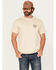 Image #1 - Brixton Men's Oath Logo Short Sleeve Graphic T-Shirt, Cream, hi-res