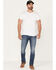 Image #1 - Brothers and Sons Men's Wilder Wash Stretch Slim Tapered Jeans, Dark Medium Wash, hi-res