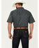 Image #4 - Ariat Men's 360 Airflow Southwestern Print Short Sleeve Button-Down Performance Shirt , Dark Grey, hi-res