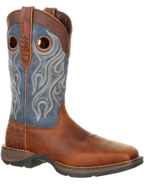 Image #1 - Durango Men's Rebel Western Work Boots - Steel Toe, Brown, hi-res