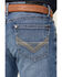 Image #4 - Rock 47 by Wrangler Men's MRS47 Light / Medium Wash Slim Straight Stretch Denim Jeans, Light Medium Wash, hi-res