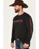 Image #2 - RANK 45® Men's Logo Untamed Legacy Raglan Shirt, Charcoal, hi-res