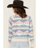Image #4 - Shyanne Women's Southwestern Print Half Zip Pullover, Medium Blue, hi-res