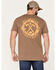Image #3 - Howitzer Men's Battle Born Viking Spirit Graphic T-Shirt, Brown, hi-res