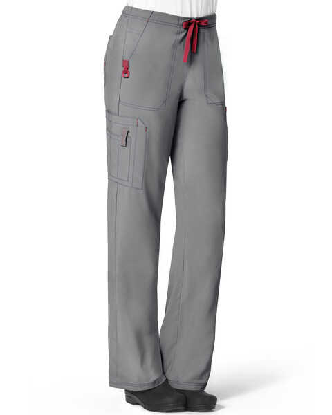 Image #1 - Carhartt Women's Utility Flex Cargo Scrub Pants, Pewter, hi-res