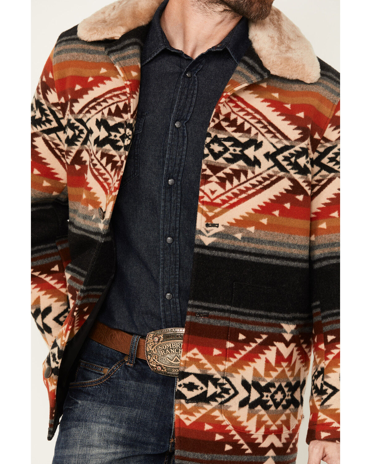 Image #3 - Pendleton Men's Multicolor Brownsville Button-Down Long Coat, , hi-res