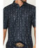 Image #3 - Cinch Men's Steerhead Print Short Sleeve Button-Down Stretch Polo, Navy, hi-res