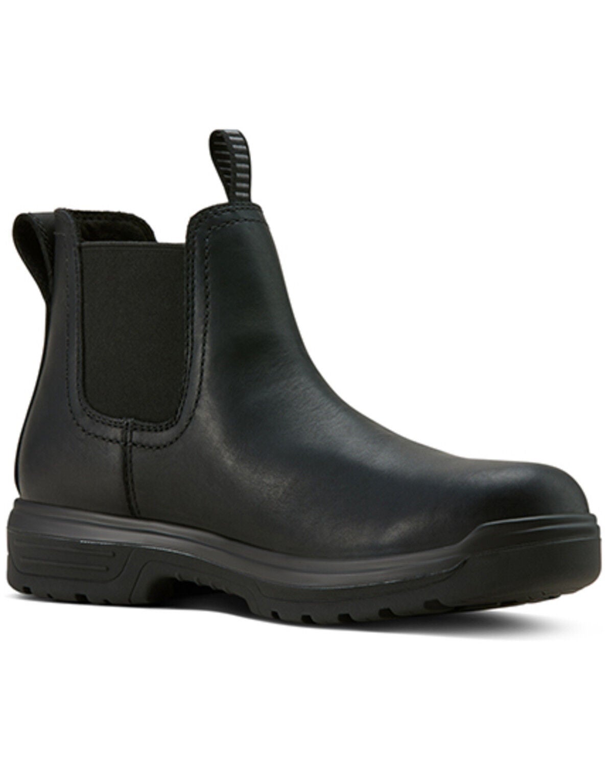 Ariat Men's Turbo Chelsea Waterproof Work Boots - Soft Toe, Black, hi-res
