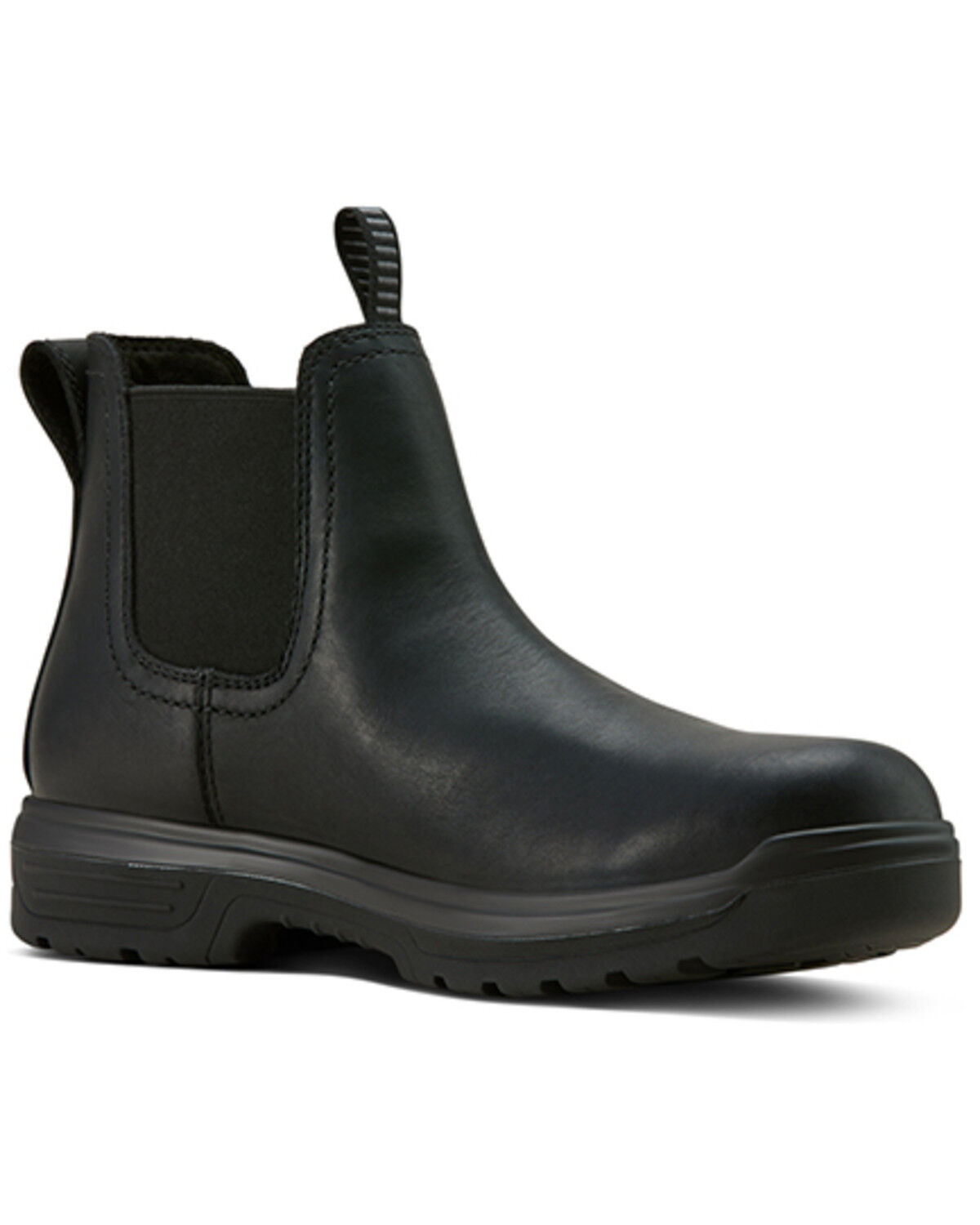Image #1 - Ariat Men's Turbo Chelsea Waterproof Work Boots - Soft Toe, Black, hi-res