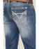 Image #2 - Rock & Roll Cowboy Men's Raised Straight Jeans, Medium Blue, hi-res