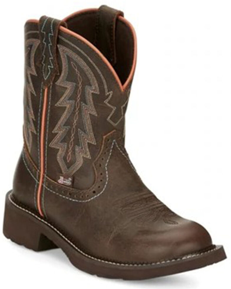 Justin Women's Lyla Western Boots - Round Toe, Brown, hi-res