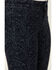 Image #2 - Rock & Roll Denim Girls' Dark Wash Paisley Print Button Stretch Flare Jeans, Blue, hi-res
