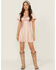 Image #1 - Originality Women's Emma Satin Mini Dress, Rose, hi-res