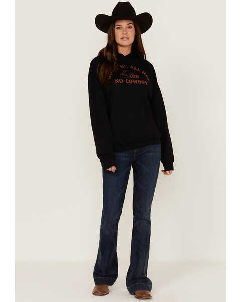 Image #4 - Goodie Two Sleeves Women's Don't Be All Hat & No Cowboy Black Graphic Hoodie, Black, hi-res