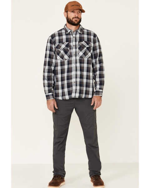 Image #2 - ATG by Wrangler Men's All Terrain Cabernet Plaid Long Sleeve Western Flannel Shirt , Red, hi-res