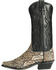 Old West Men's Snake Print Western Boots - Medium Toe, Natural, hi-res