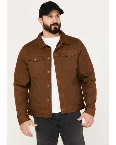 Dakota Grizzly Men's Colt Trucker Flannel Lined Jacket, Brown, hi-res