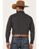 Image #4 - Ely Walker Men's Striped Long Sleeve Pearl Snap Western Shirt, Navy, hi-res