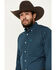 Image #2 - Ariat Men's Greyson Plaid Print Long Sleeve Button-Down Shirt, Blue, hi-res