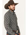 Image #2 - Stetson Men's Medallion Print Long Sleeve Snap Western Shirt, Black, hi-res