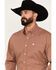 Image #2 - Cinch Men's Floral Geo Print Long Sleeve Button-Down Western Shirt, Brown, hi-res