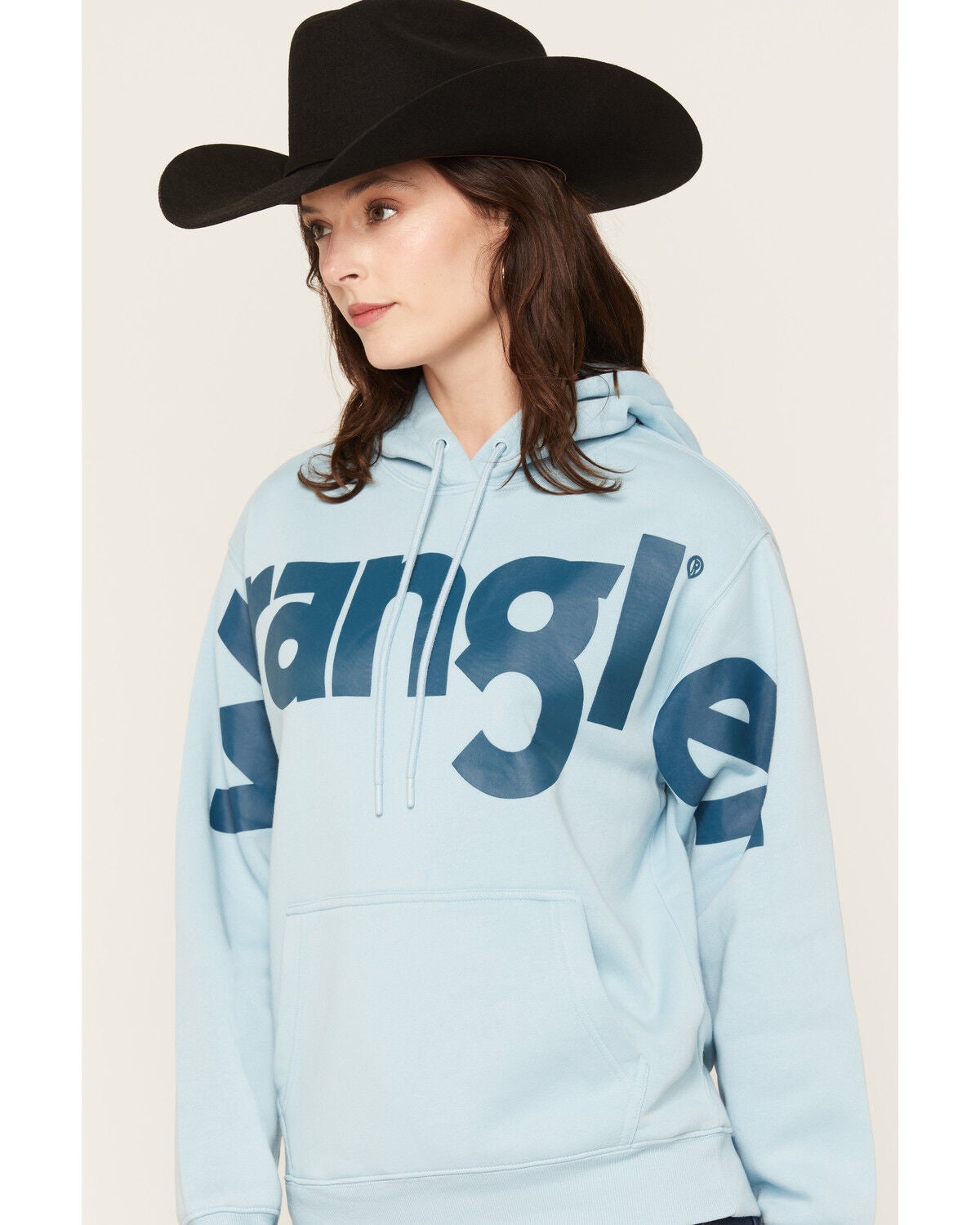 Image #2 - Wrangler Women's Logo Hoodie, Blue, hi-res