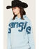 Image #2 - Wrangler Women's Logo Hoodie, Blue, hi-res