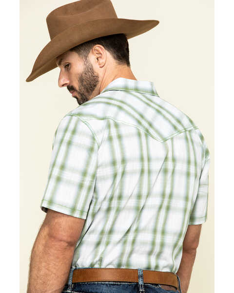 Image #5 - Cody James Men's Woodlands Large Plaid Short Sleeve Western Shirt , White, hi-res