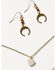 Shyanne Women's Crescent Multi-strand Necklace & Ring Set, Silver, hi-res