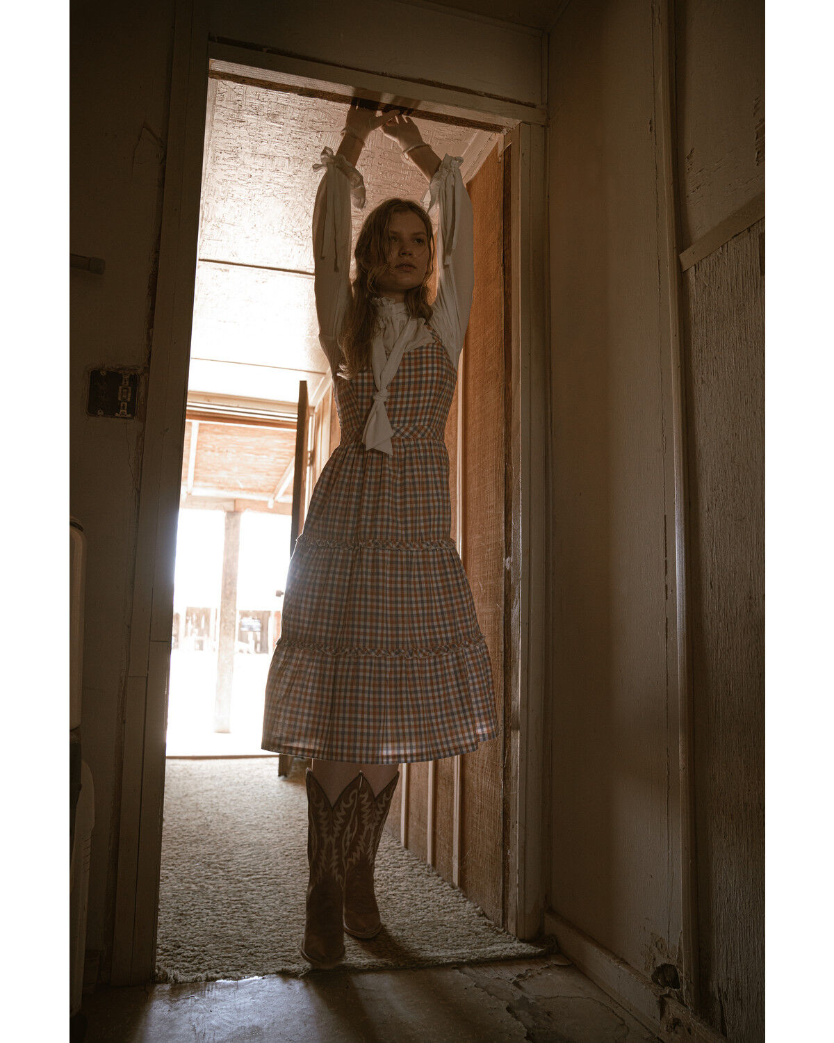 Image #1 - Cotton & Rye Women's Gingham Print Ruffle Midi Dress, , hi-res