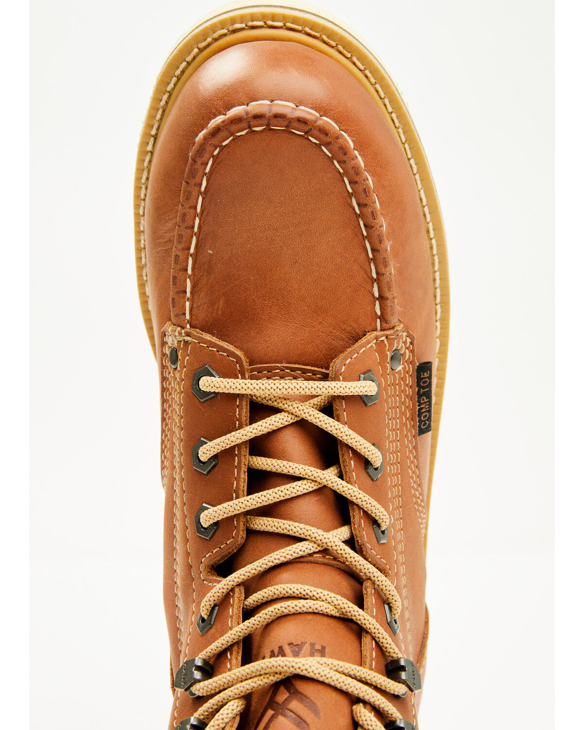 Image #6 - Hawx Men's 6" Lace-Up Moc Work Boots - Composite Toe, Tan, hi-res