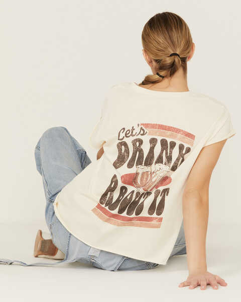 Image #4 - Cleo + Wolf Women's Let's Drink About It Graphic Tee, Taupe, hi-res